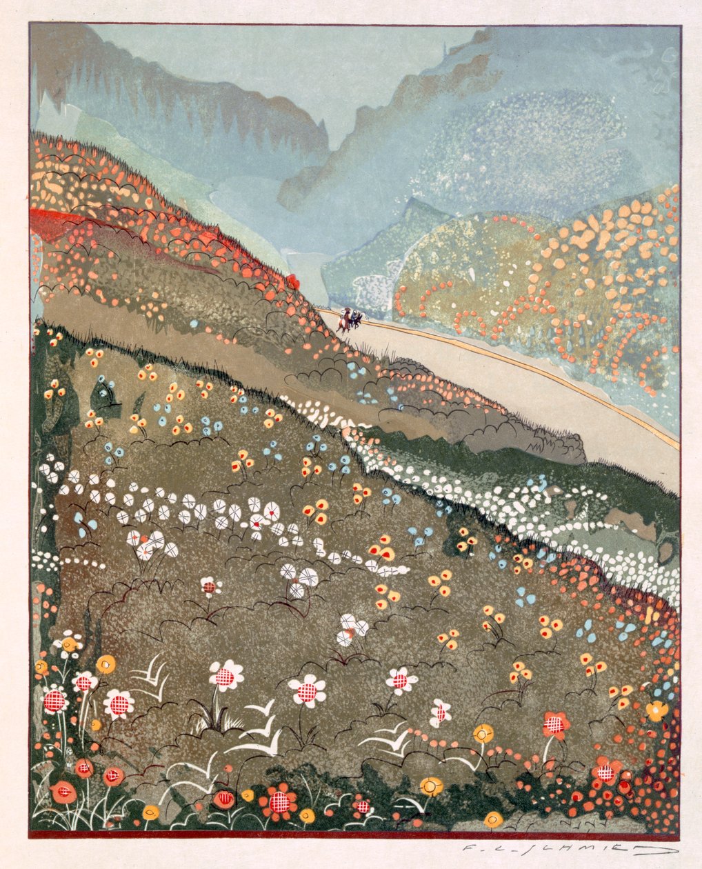 رسم توضيحي من "كيم" ، بقلم روديارد كيبلينغ ، حانة. 1930 بواسطة فرانسوا لويس سميث