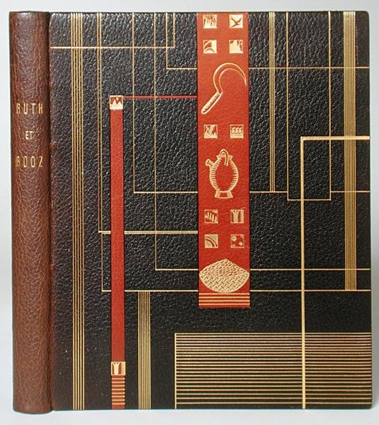 تجليد لـ 'Ruth et Booz' ، ترجمة جي سي ماردروس ، مزين من قبل إي.بونسين ، نُشر عام 1930 (جلد مغربي) بواسطة فرانسوا لويس (بعد) حداد