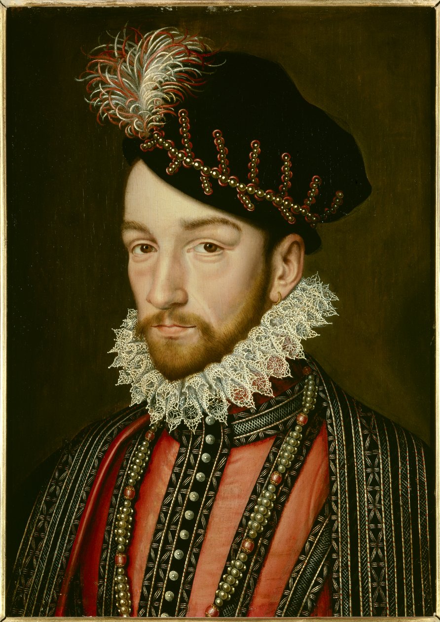 صورة لتشارلز التاسع (1550 - 1574). لوحة فرانسوا كلويه (1515-1572) بواسطة فرانسوا (بعد) كلويت