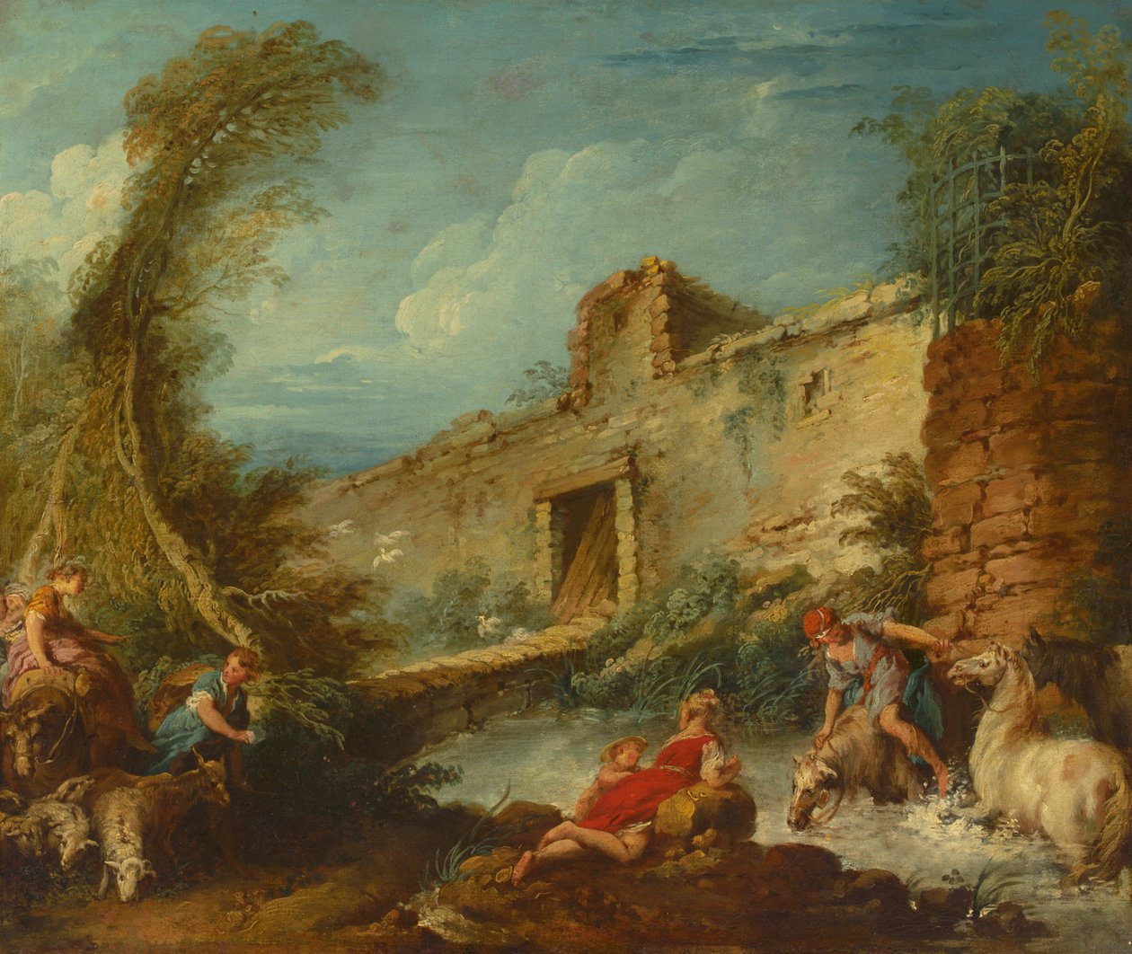 معبر فورد، حوالي 1703-1770 (زيت على قماش) بواسطة فرانسوا (واستوديو) باوتشر