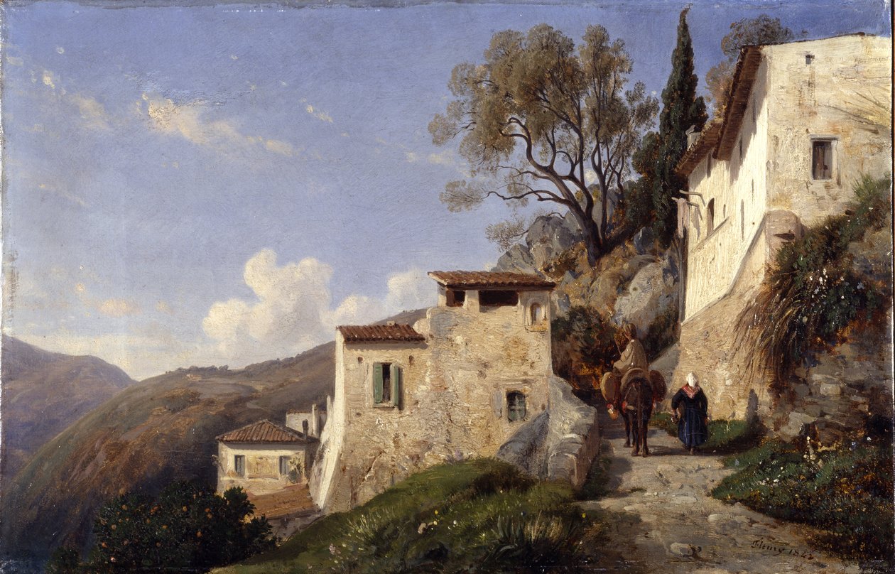 On the Genoa road, near Nice بواسطة فرانسوا أنطوان ليون فلوري