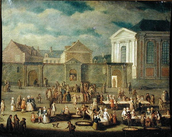 سوق السمك في كامبراي ، 1778 بواسطة فرانسوا أوبيرت