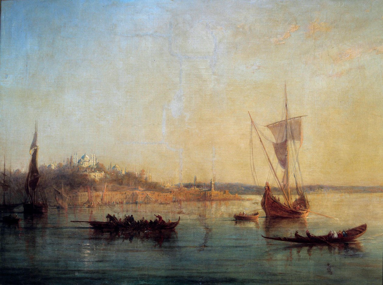 منظر للقسطنطينية من مدخل البوسفور لوحة لفرانسوا بيير باري (1813-1905) 1869 صن. 0،64x1 م مرسيليا ، متحف الفنون الجميلة بواسطة فرانسوا باري