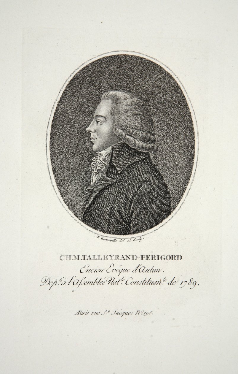 M.Talleyrand-Perigord، Encien Eveque dAutun، pub. 1791 بواسطة فرانسوا بونفيل