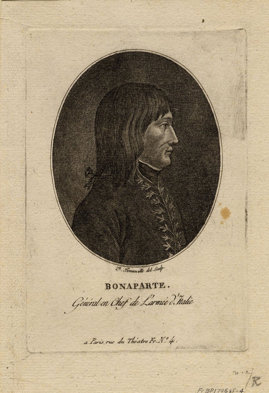 نابليون كقائد للجيش الإيطالي ، ج. 1798 بواسطة فرانسوا بونفيل
