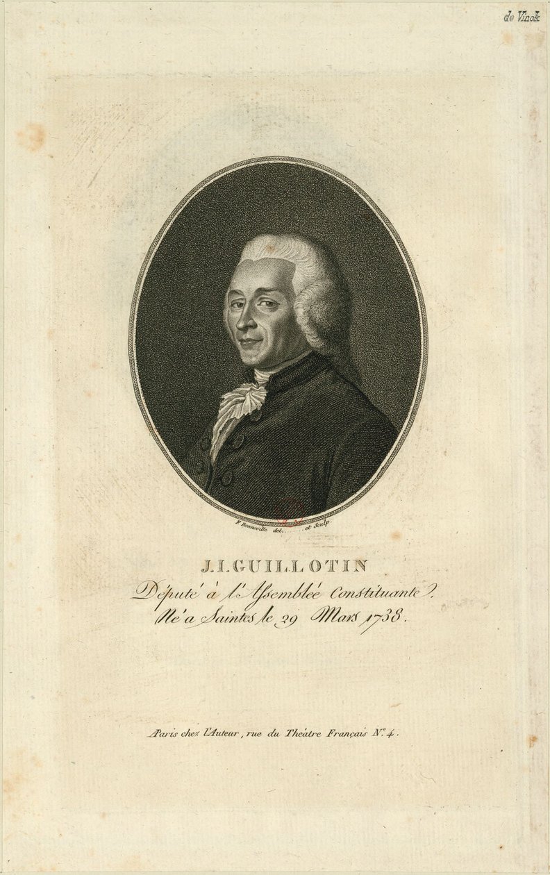 صورة لجوزيف إجناس جيلوتين 1738-1814 ، 1796. بواسطة فرانسوا بونفيل