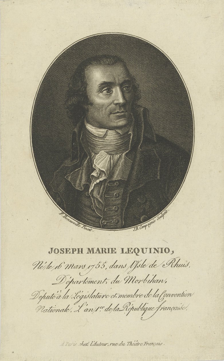 صورة ماري جوزيف Lequinio 1755-1814 ، 1795-1799. بواسطة فرانسوا بونفيل