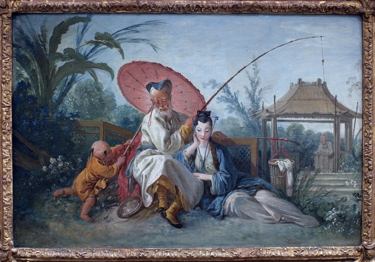 صيني. عمل فني لفرانسوا باوتشر (1703-1770) ، زيت على ورق مارفل على قماش ، حوالي عام 1750. الفن الفرنسي القرن الثامن عشر. متحف الفنون الجميلة روتردام (هولندا). بواسطة فرانسوا باوتشر