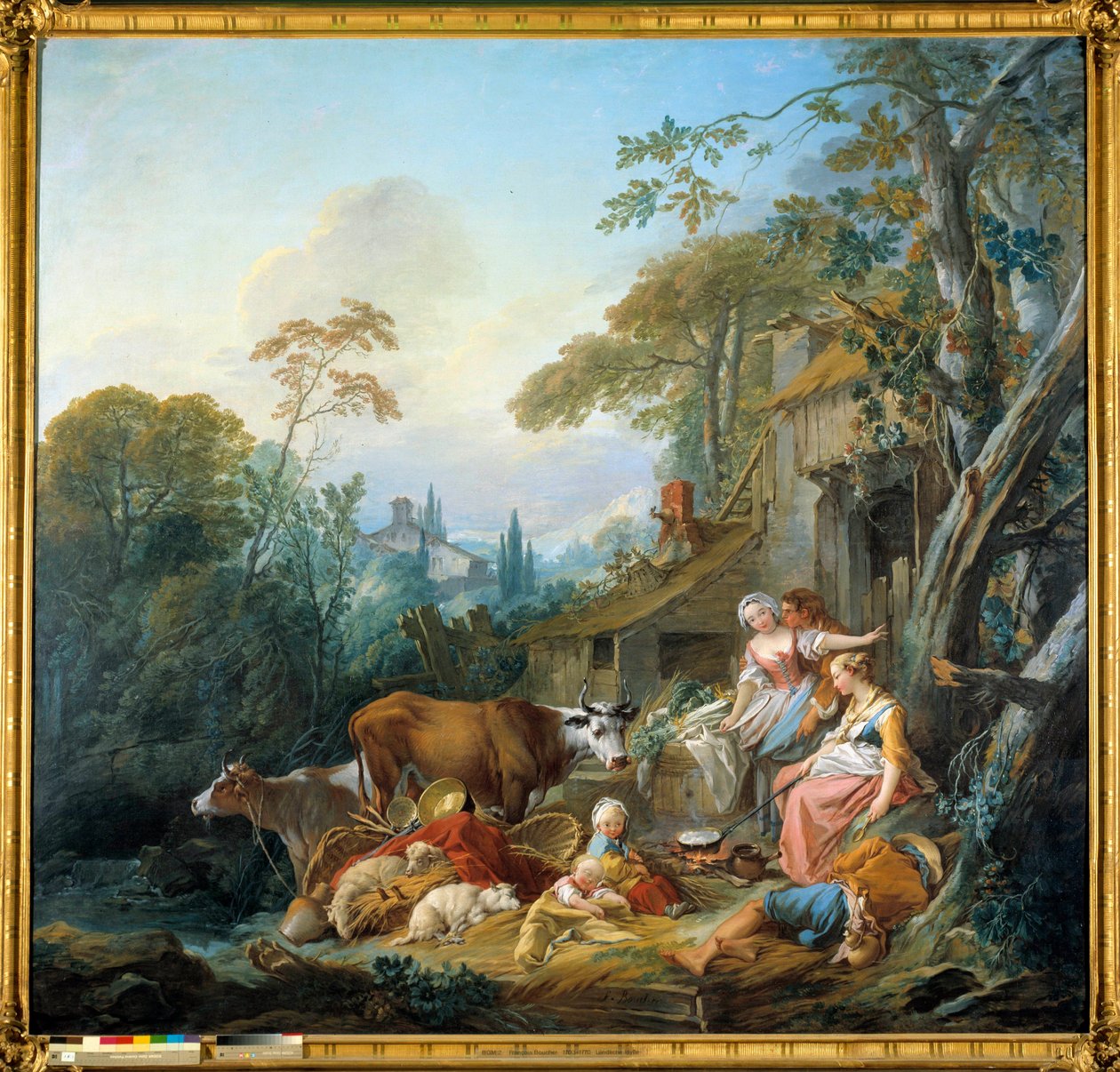 السعادة في القرية لوحة فرانسوا باوتشر (1703-1770) 1735 ميونيخ. بايريش بواسطة فرانسوا باوتشر