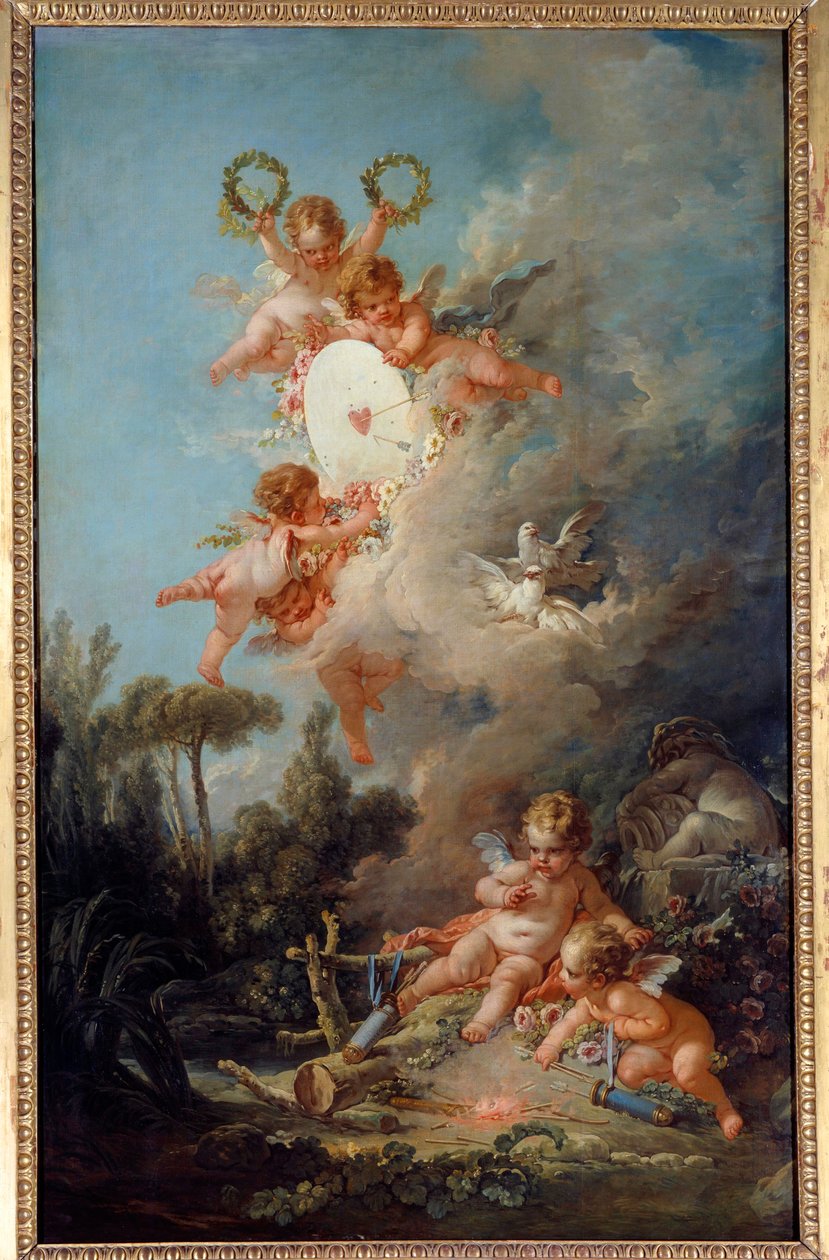 الهدف من رسم الحب فرانسوا باوتشر (1703-1770) 1758 صن. 2.58x1.67 م باريس ، بواسطة فرانسوا باوتشر