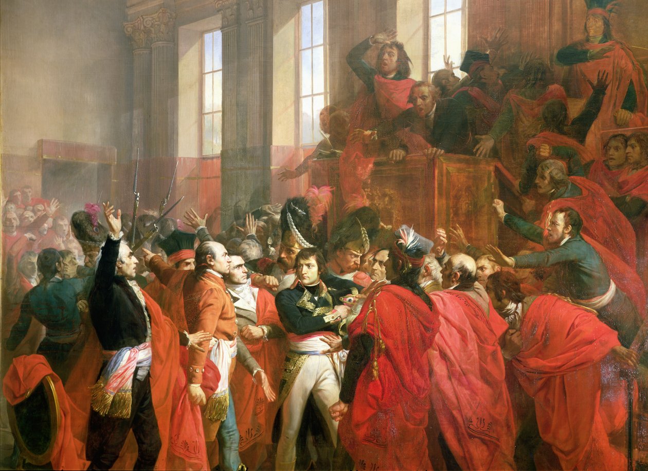 بونابرت ومجلس الخمسمائة في سانت كلاود ، 10 نوفمبر 1799 ، 1840 (تفاصيل 50509) بواسطة فرانسوا بوشو
