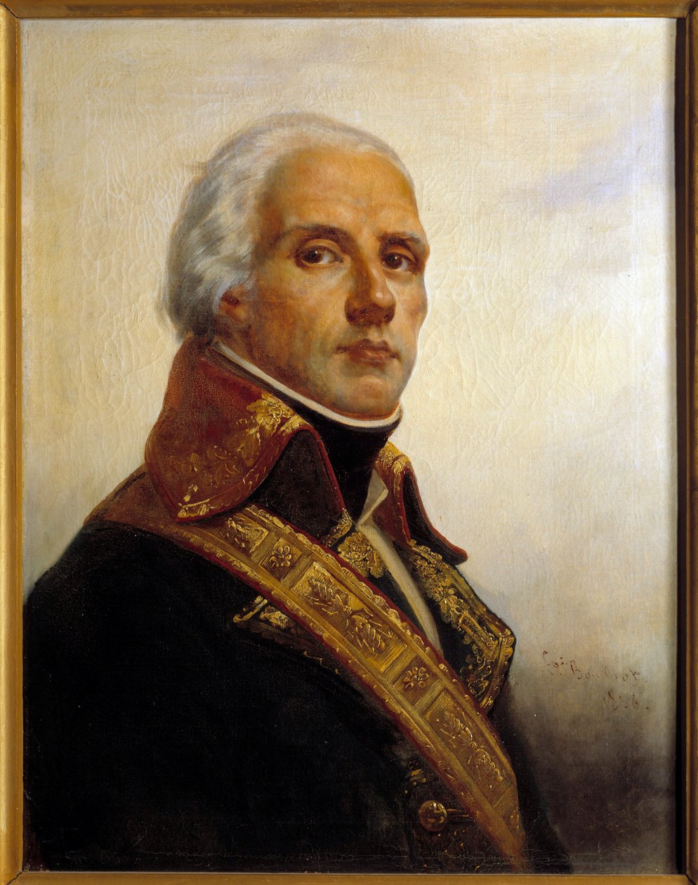 Portrait of Joseph Christophe Coquille Dugommier (1736-1794) Painting by Francois Bouchot (1800-1842) 1836 Sun. 0,72 x 0,55 m بواسطة فرانسوا بوشو