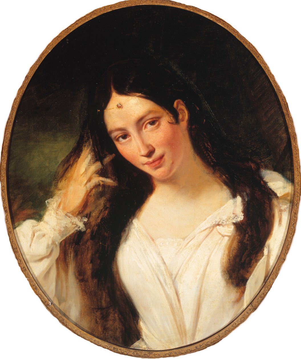 صورة لمغنية الأوبرا ماريا ماليبران جارسيا 1808-1836 ، باسم ديسديمونا ، 1831. بواسطة فرانسوا بوشو