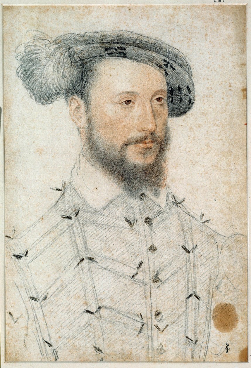 صورة أنطوان دي هالوين ، لورد بينيس (1505 - 1553). رسم دم وحجر أسود بواسطة كلويه فرانسوا (1515-1572) بواسطة فرانسوا كلويت