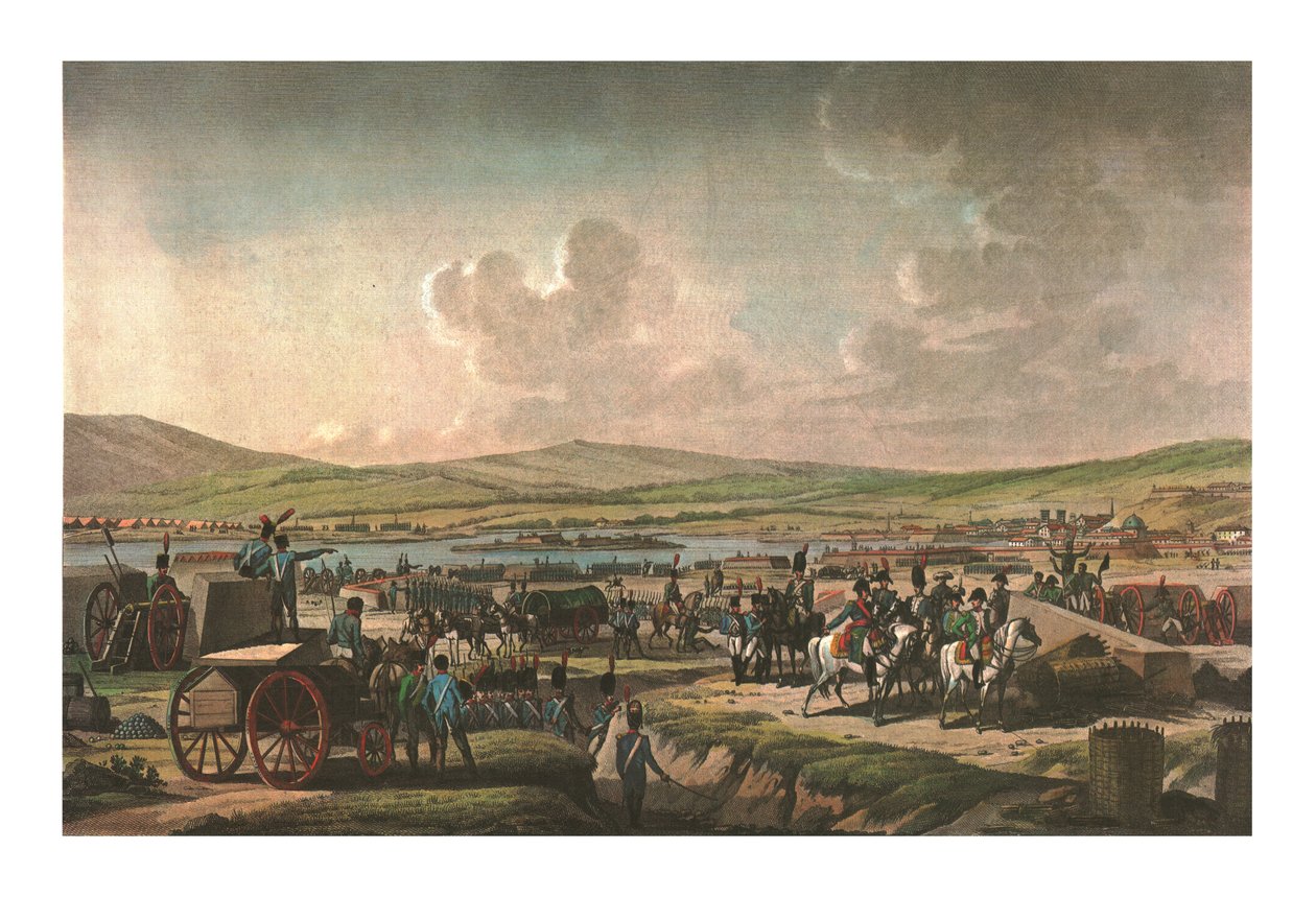 نابليون يزور أعمال الحصار في Danzig بقيادة المارشال Lefebvre ، 9 مايو 1807 ، c1850 بواسطة فرانسوا ديكيفاوفيلر