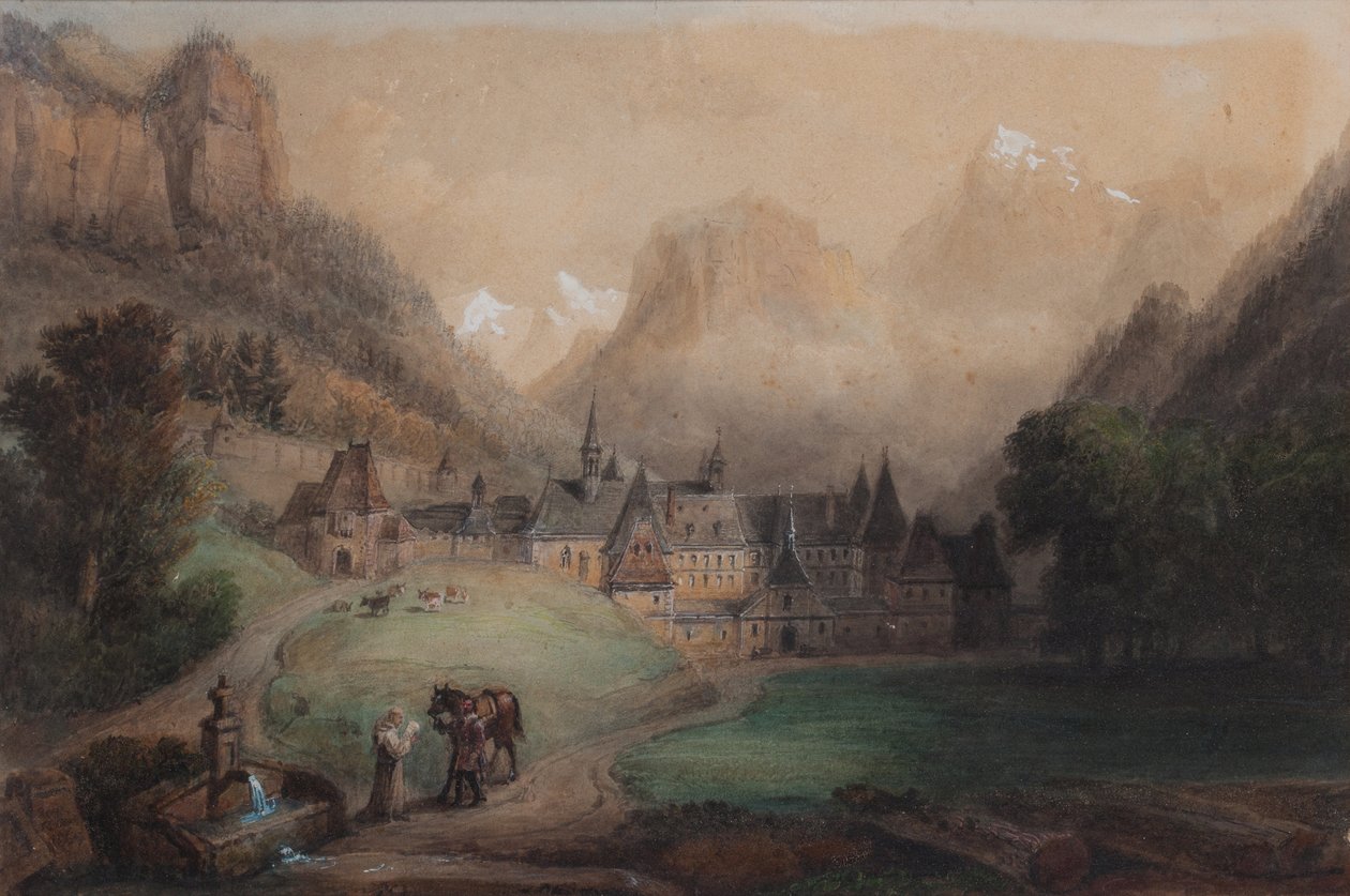 La Grande Chartreuse 1869 (ألوان مائية على ورق) بواسطة فرانسوا ايد ريكو