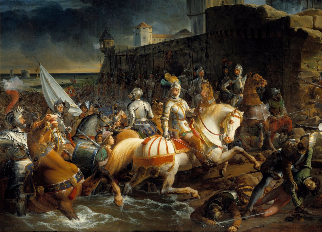 Capture of Calais by Francois I of Guise, Duke of Aumale (1519-1563), January 9 بواسطة فرانسوا إدوارد بيكو