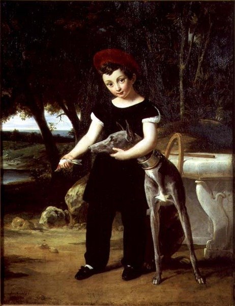 هنري من فرنسا (1820-1883) دوق بوردو في منزل دوقة أنجوليم في شاتو فيلنوف لي تانج ، 1826 بواسطة فرانسوا إدوارد بيكو