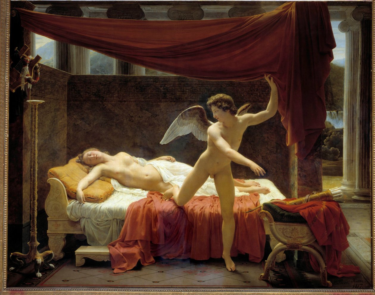 لوحة L'Amour et Psyche لإدوارد بيكو (1786-1868) 1817 صن. 2،33 × 2،91 م - كيوبيد و سايكي. لوحة إدوارد بيكو (1786-1868) بواسطة فرانسوا إدوارد بيكو