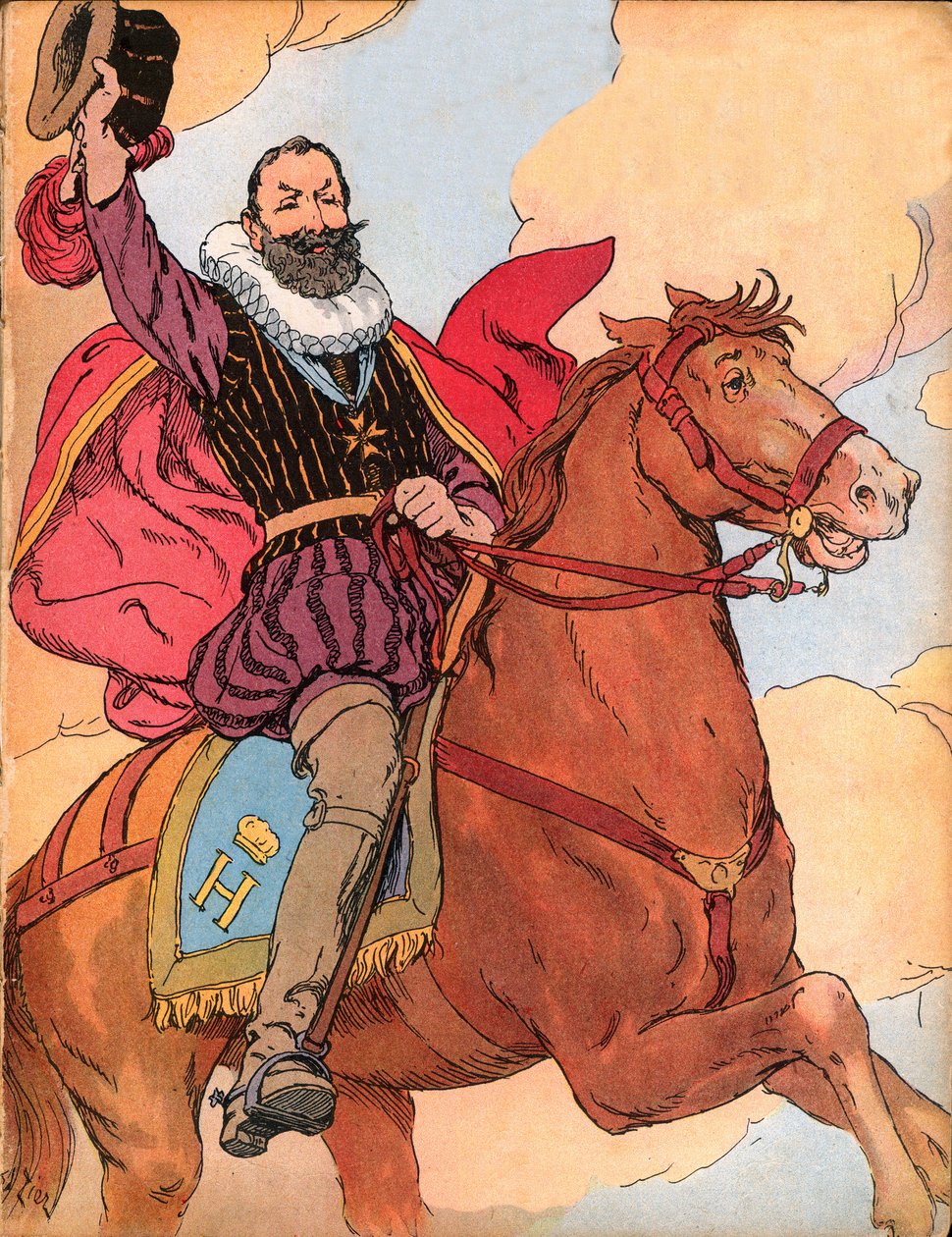 الملك هنري الرابع (1553-1610) (ملك فرنسا هنري الرابع) رسم لفرانسوا إدوارد زير (1856-1924) في Our-Glories-nationales "1920 بواسطة فرانسوا إدوارد زير