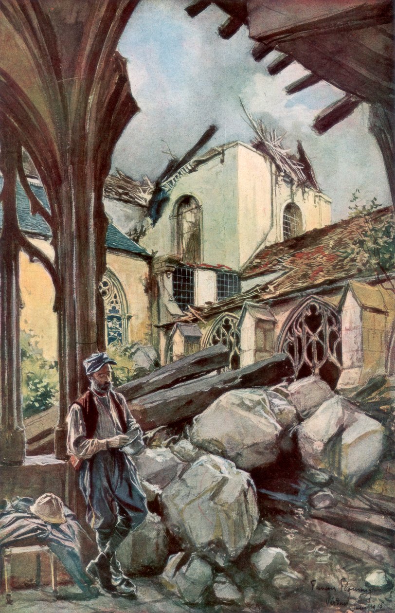 الدير وكاتدرائية فردان ، فرنسا ، يونيو 1916 ، 1926. بواسطة فرانسوا فلامنج