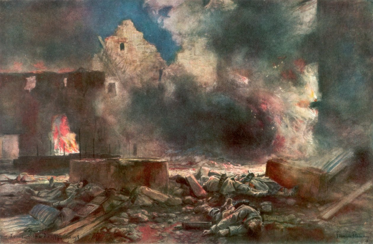 مزرعة ليسارد ، بين ماريزي ونويلي سانت فرونت ، فرنسا ، 18 يوليو 1918 ، 1926. بواسطة فرانسوا فلامنج