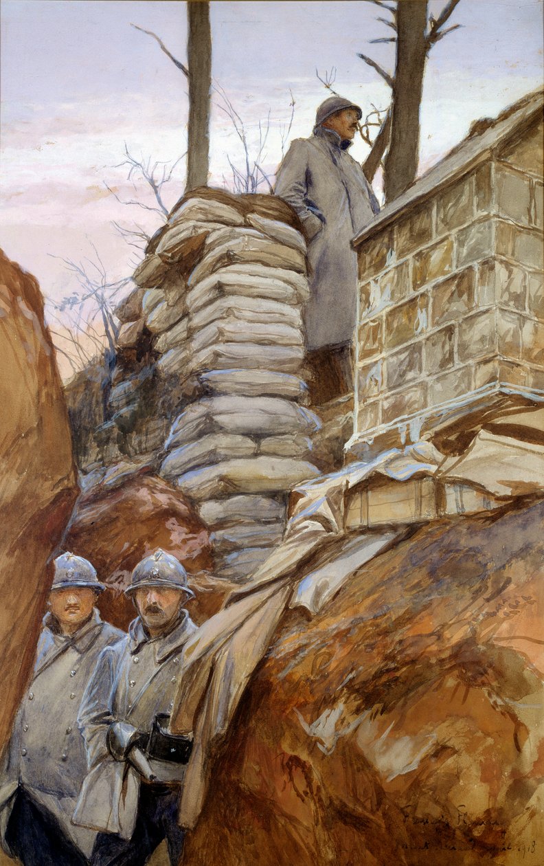 مرصد مونت رينو (أبريل 1918). لوحة فرانسوا فلامنج (1856-1923) بواسطة فرانسوا فلامنج