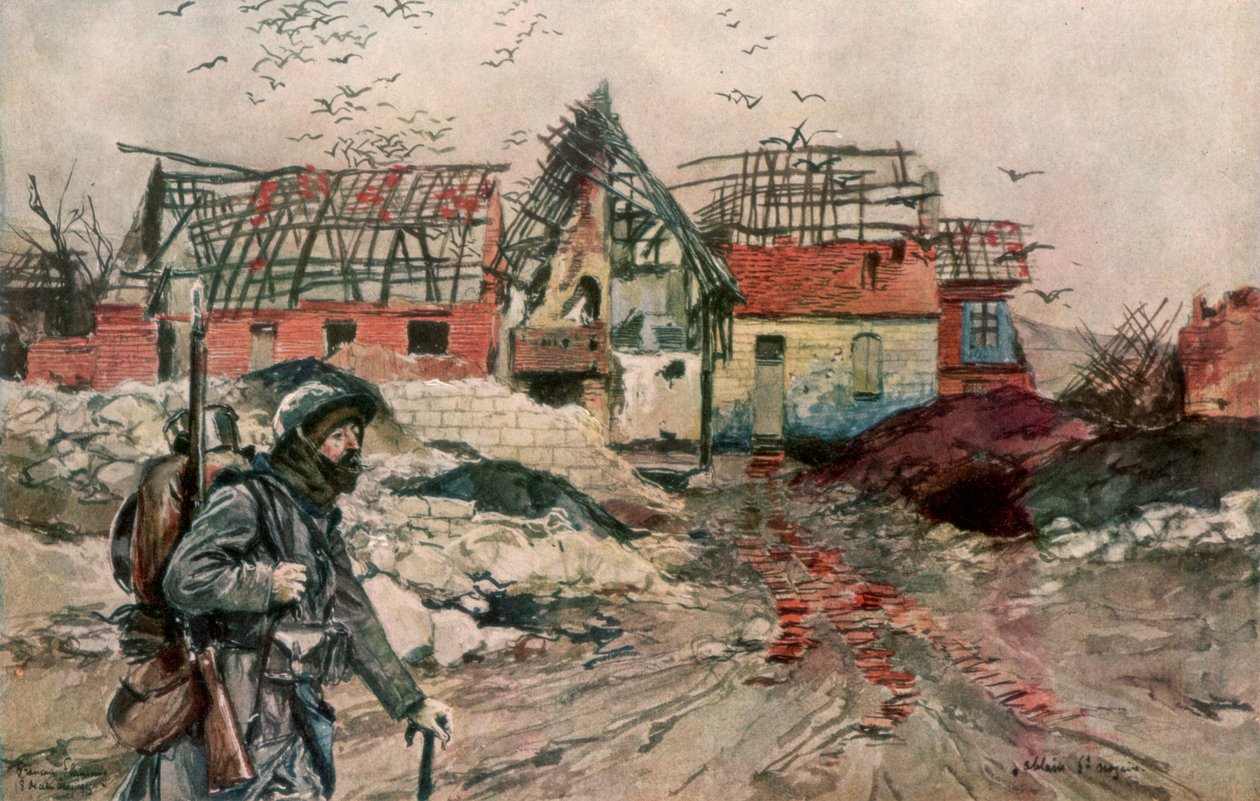 أطلال Ablain-Saint-Nazaire ، Artois ، فرنسا ، 18 ديسمبر 1915 ، 1926. بواسطة فرانسوا فلامنج