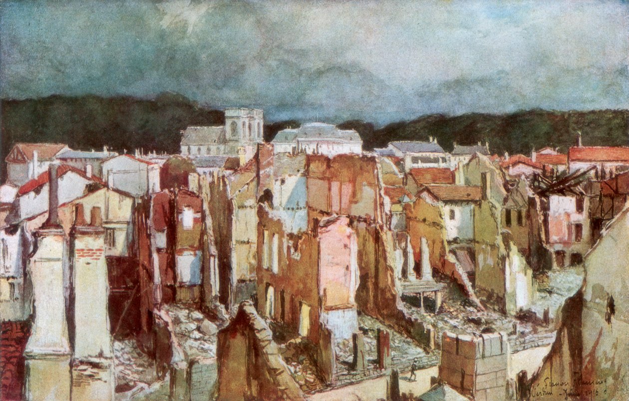 أطلال فردان ، يونيو 1916 ، 1926. بواسطة فرانسوا فلامنج