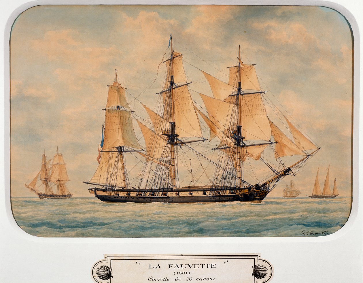 كورفيت فوفيت ، رسم فرانسوا رو (1811-1882) ، ألوان مائية ، فرنسا بواسطة فرانسوا جيفروي رو