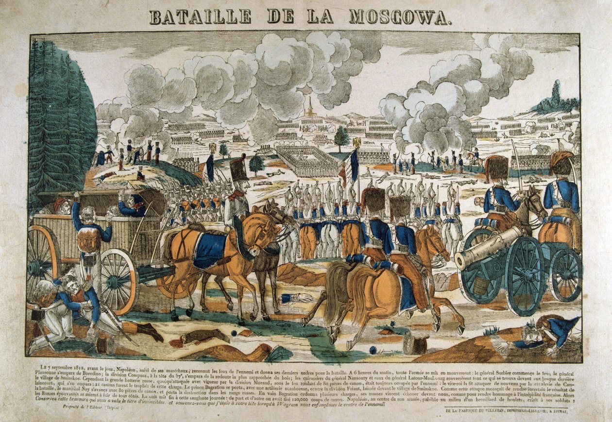 معركة بورودينو ، روسيا ، 7 سبتمبر 1812 ، c1835 بواسطة فرانسوا جورجين