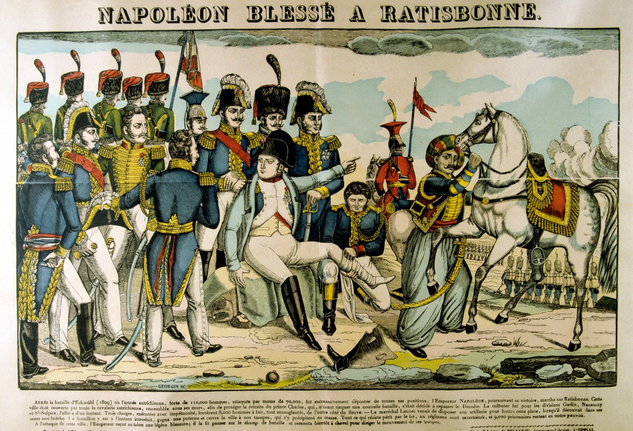 أصيب نابليون في راتسبون ، أبريل 1809 ، c1835 بواسطة فرانسوا جورجين