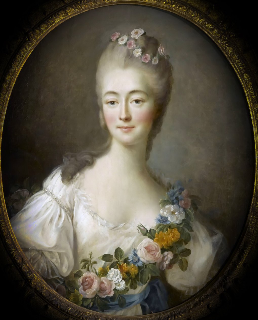 جان بيكو ، الكونتيسة دو باري 1743-1793 بدور فلورا بواسطة فرانسوا هوبير درويس