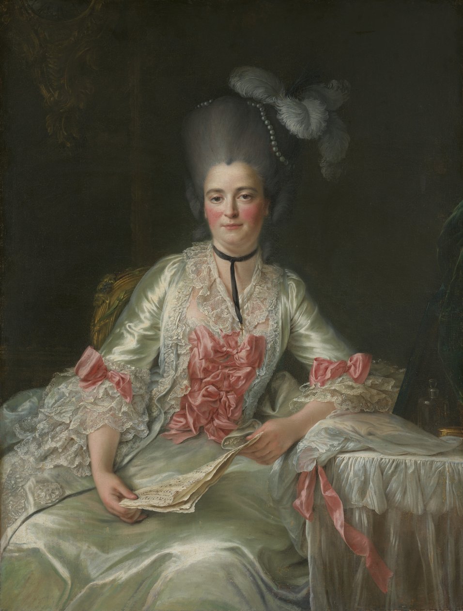 ماري Rinteau ، تسمى Mademoiselle de Verrières ، 1761. بواسطة فرانسوا هوبير درويس