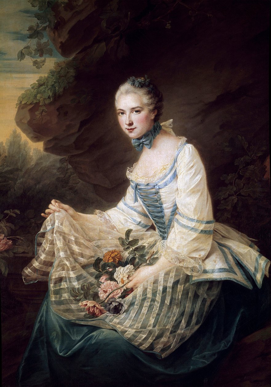 صورة لويز إليزابيث دي ميل كارمان ، مركيز سوران رسم فرانسوا هوبير درويس (1727-1775) 1757 صن. 1.3x0.97 م بواسطة فرانسوا هوبير درويس