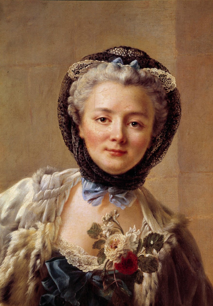 صورة لمدام درويس ني آن فرانسواز دوري (1732-1815) زوجة الرسام. لوحة لفرانسوا هوبير درويس (1727-1775) بواسطة فرانسوا هوبير درويس