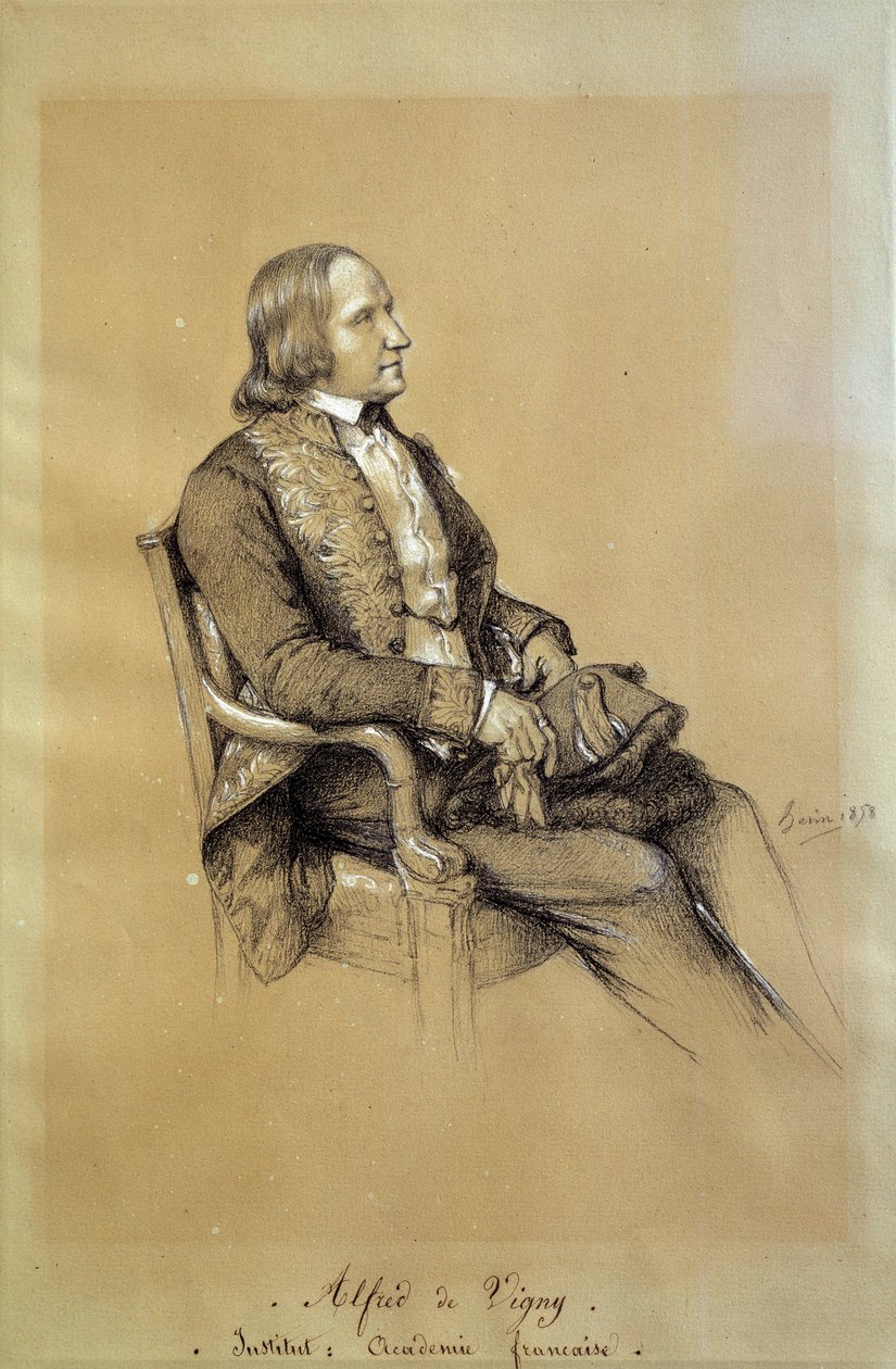 صورة لألفريد دي فيني (1797-1863) ، كاتب وكاتب مسرحي وشاعر فرنسي. رسم فرانسوا جوزيف هايم (1787-1865) بواسطة فرانسوا جوزيف هايم