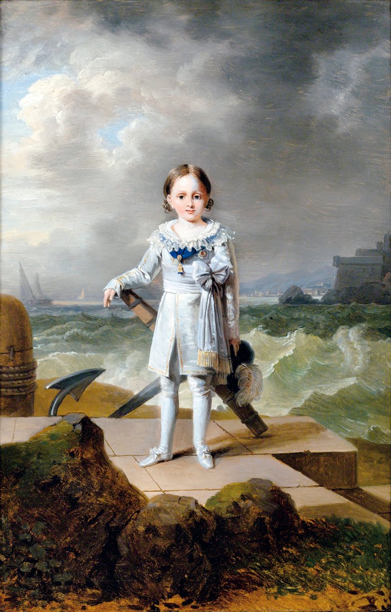 صورة للأمير نابليون لويس بونابرت (1804-1831) (صورة نابليون لويس بونابرت) لوحة لفرانسوا جوزيف كينسون (1770-1839) حوالي 1810 - ألوان زيتية على قماش ، 33 × 22 - مجموعة خاصة بواسطة فرانسوا جوزيفي كينسون