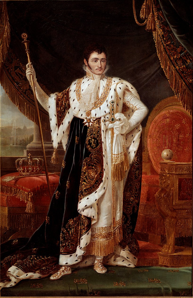 صورة لجيروم بونابرت (1784-1860) ملك ويستفاليا ، أمام حدائق فيلهلمشوهي لوحة لفرانسوا جوزيف (فرانسوا جوزيف) كينسون (1770-1839) أو كينسون. القرن التاسع عشر. 2،1x1،4 m متحف قصر فرساي بواسطة فرانسوا جوزيفي كينسون