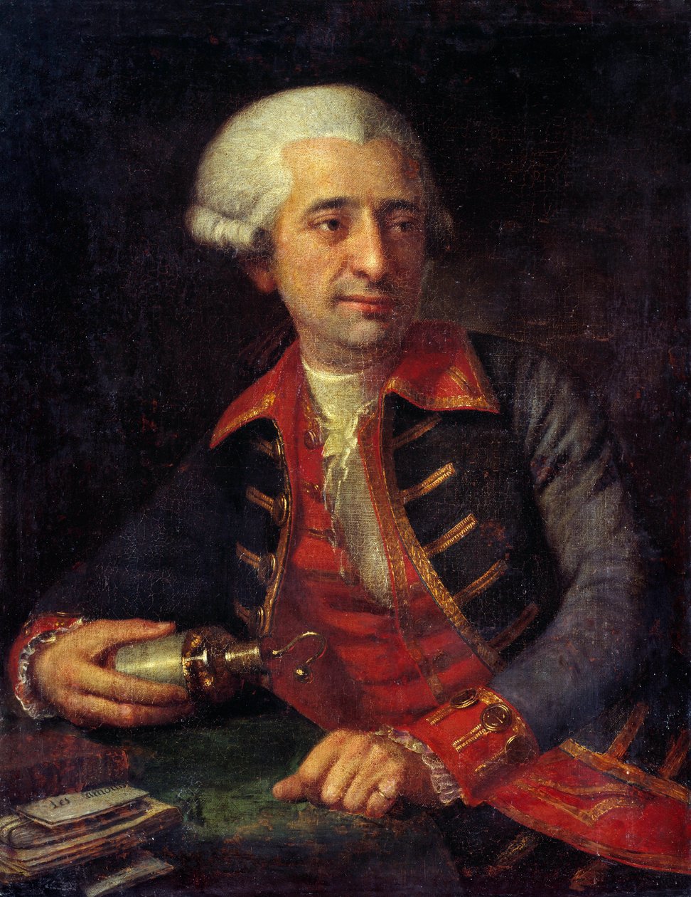 صورة أنطوان لويس لافوازييه (1746-1794) الكيميائي الفرنسي بالزي الرسمي كمفتش عام لمساحيق جيوش البر والبحر. لوحة لفرانسوا لويس بروسارد دي بوليو (1727-1810). شاتو دو فرساي وتريانون ، فرساي ، فرنسا. بواسطة فرانسوا لويس بروسارد دي بوليو