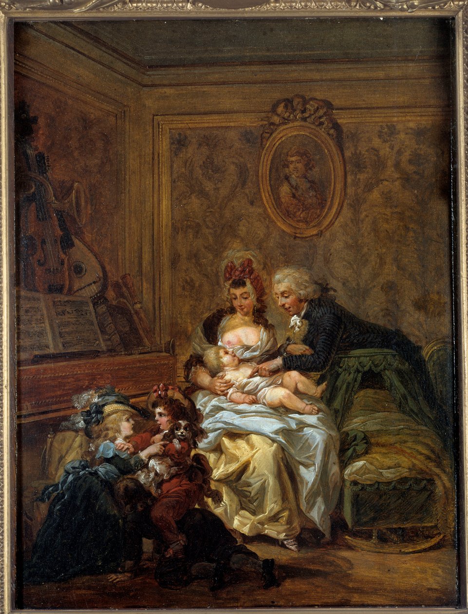 عائلة سعيدة. لوحة فرانسوا لويس جوزيف واتو ديت واتو دي ليل (1758-1823) بواسطة فرانسوا لويس جوزيف واتو