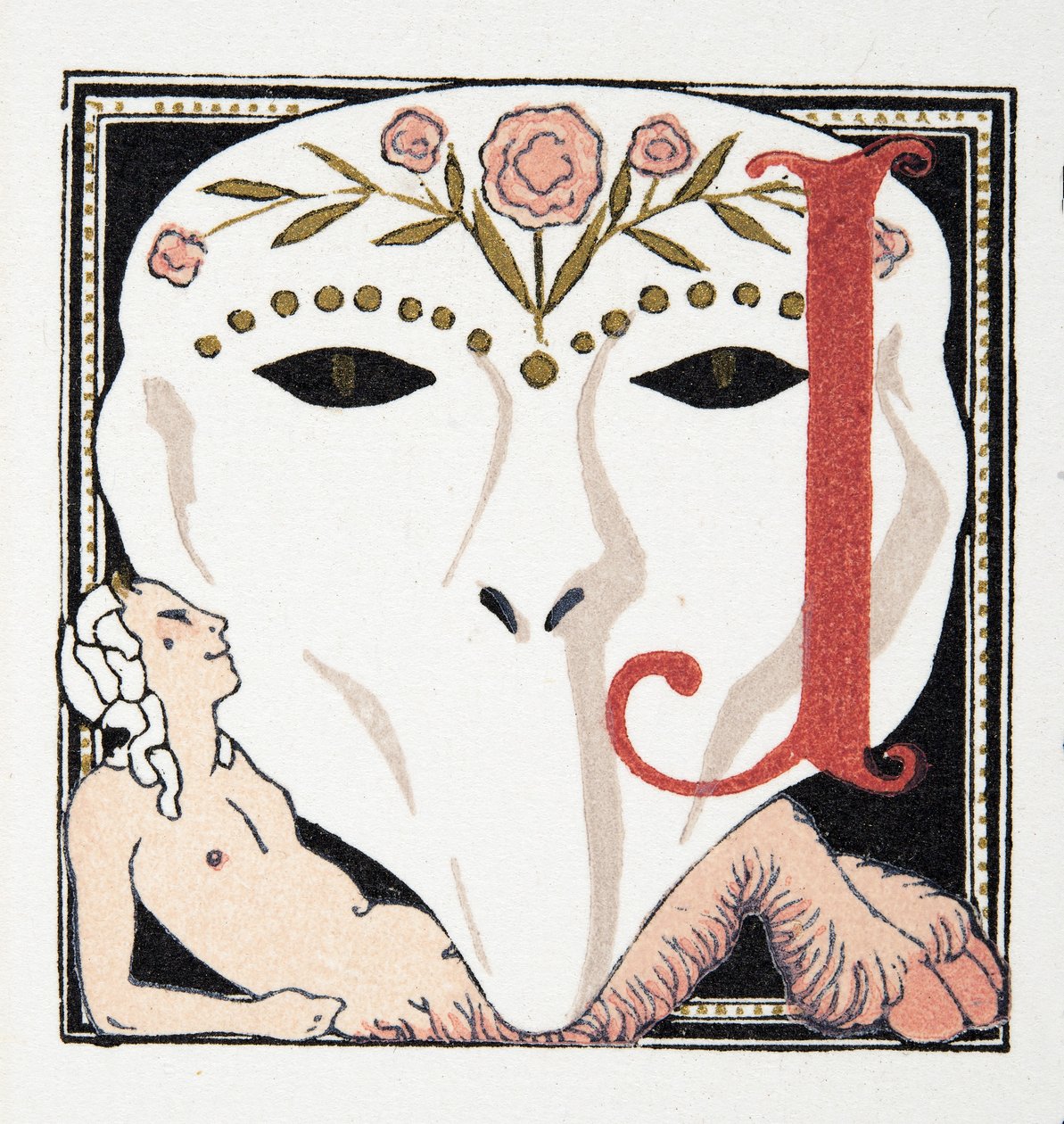 الحرف J ، من Personages de Comedie ، حانة. 1922 (استنسل طباعة) بواسطة فرانسوا لويس سميث