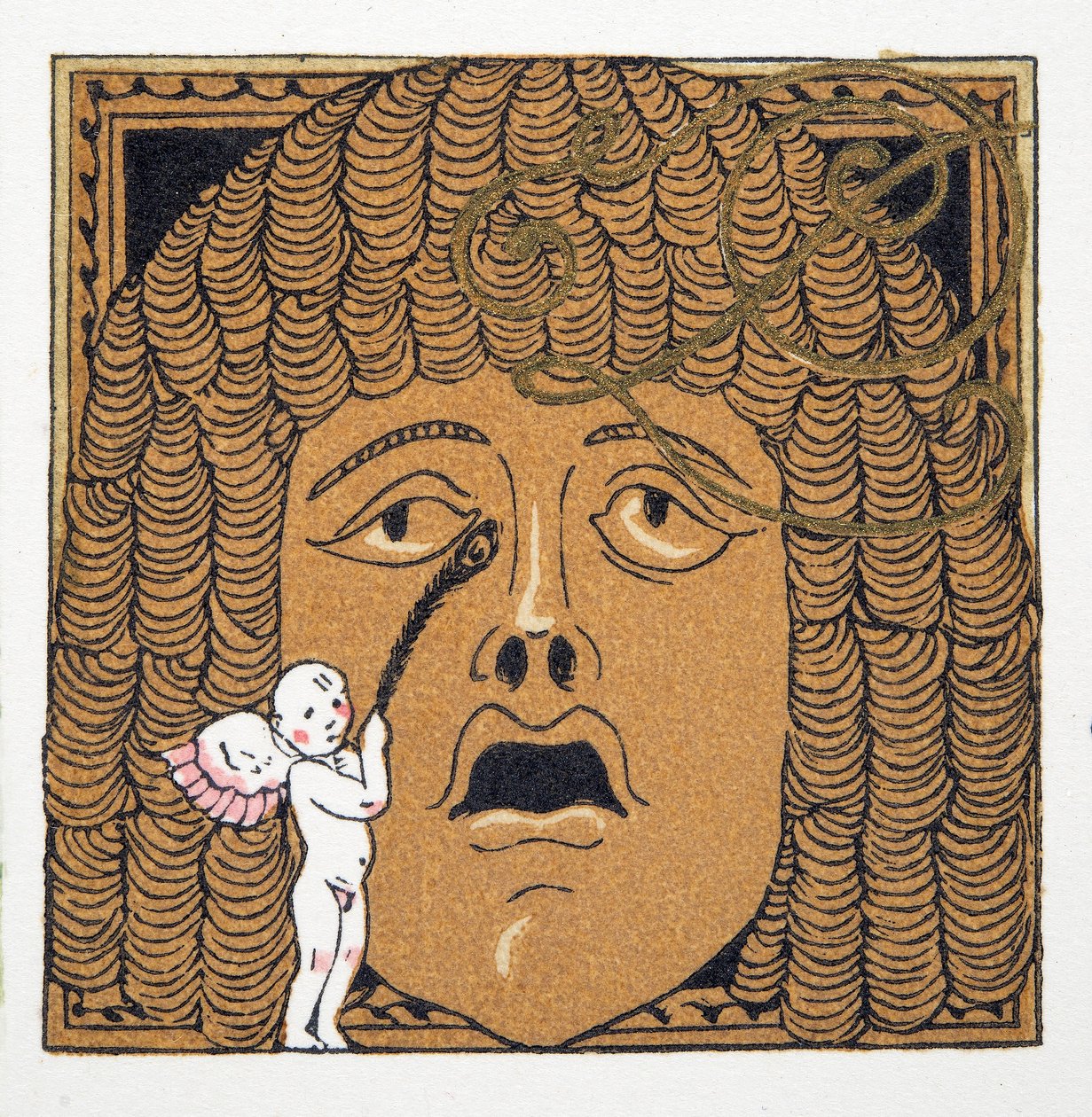 الأنف مدغدغ من كيوبيد ، من شخصية كوميدي ، حانة. 1922 (طباعة pochoir) بواسطة فرانسوا لويس سميث