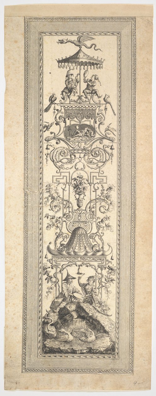 كشك صيني ، من الطبقة الأولى للألواح والأفاريز وموضوعات الأرابيسك ، 1788. بواسطة فرانسوا ماري إيزيدور كيفيردو