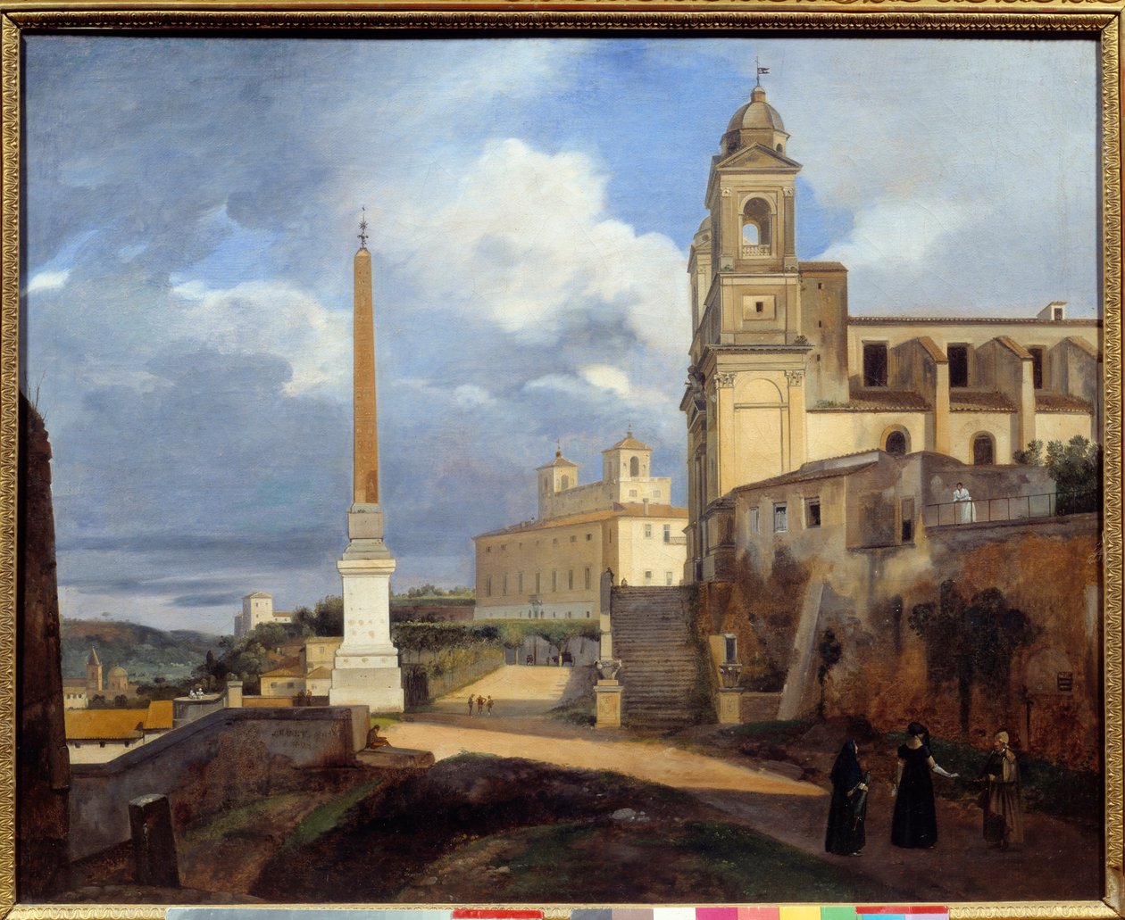 منظر من Trinite des Monts (Trinita dei monti) وفيلا Medicis في روما لوحة من قبل Francois Marius Granet (1775-1849) 1808 Sun. 0،48 × 0،61 م بواسطة فرانسوا ماريوس جرانيت
