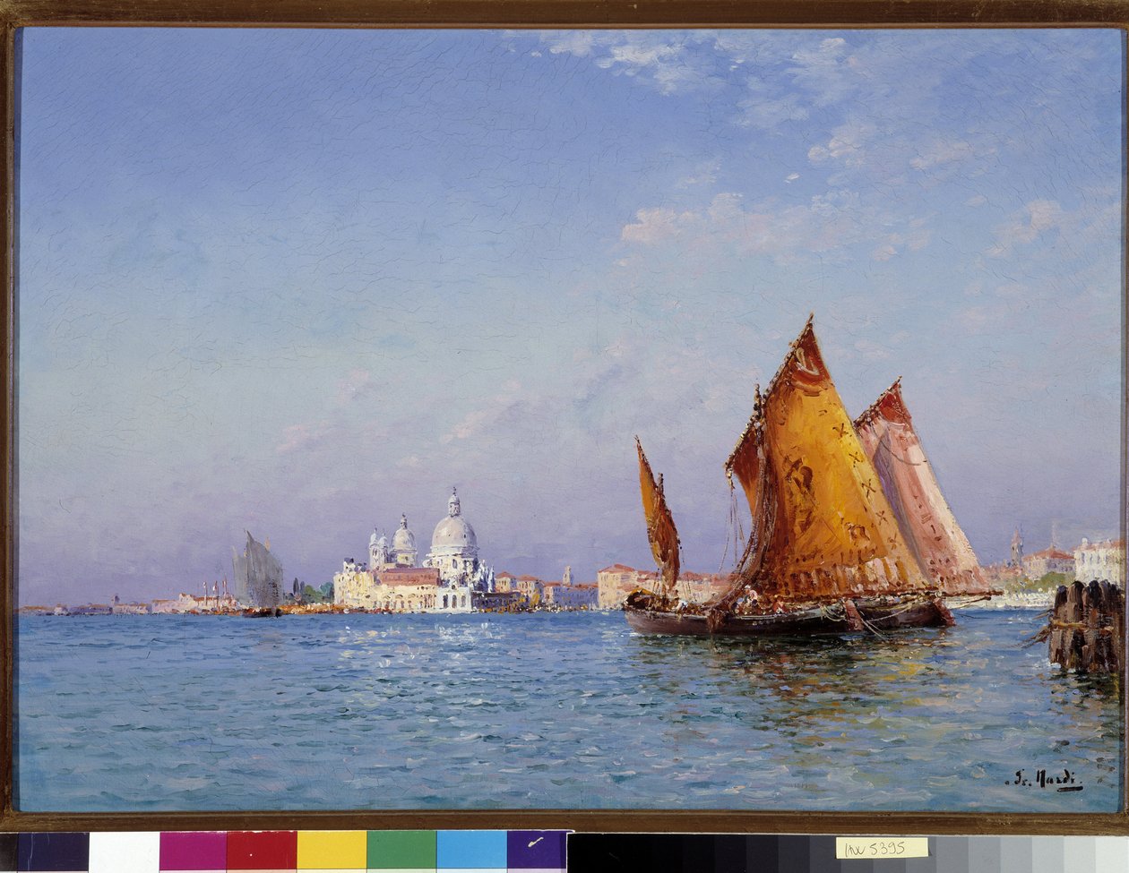 توبيس في الحوض المواجه لكنيسة التحية في البندقية لوحة لفرانسوا ناردي (1861-1936) القرن العشرين إشارة إلزامية: مؤسسة المجموعة بخصوص دي بروفانس ، مرسيليا بواسطة فرانسوا ناردي