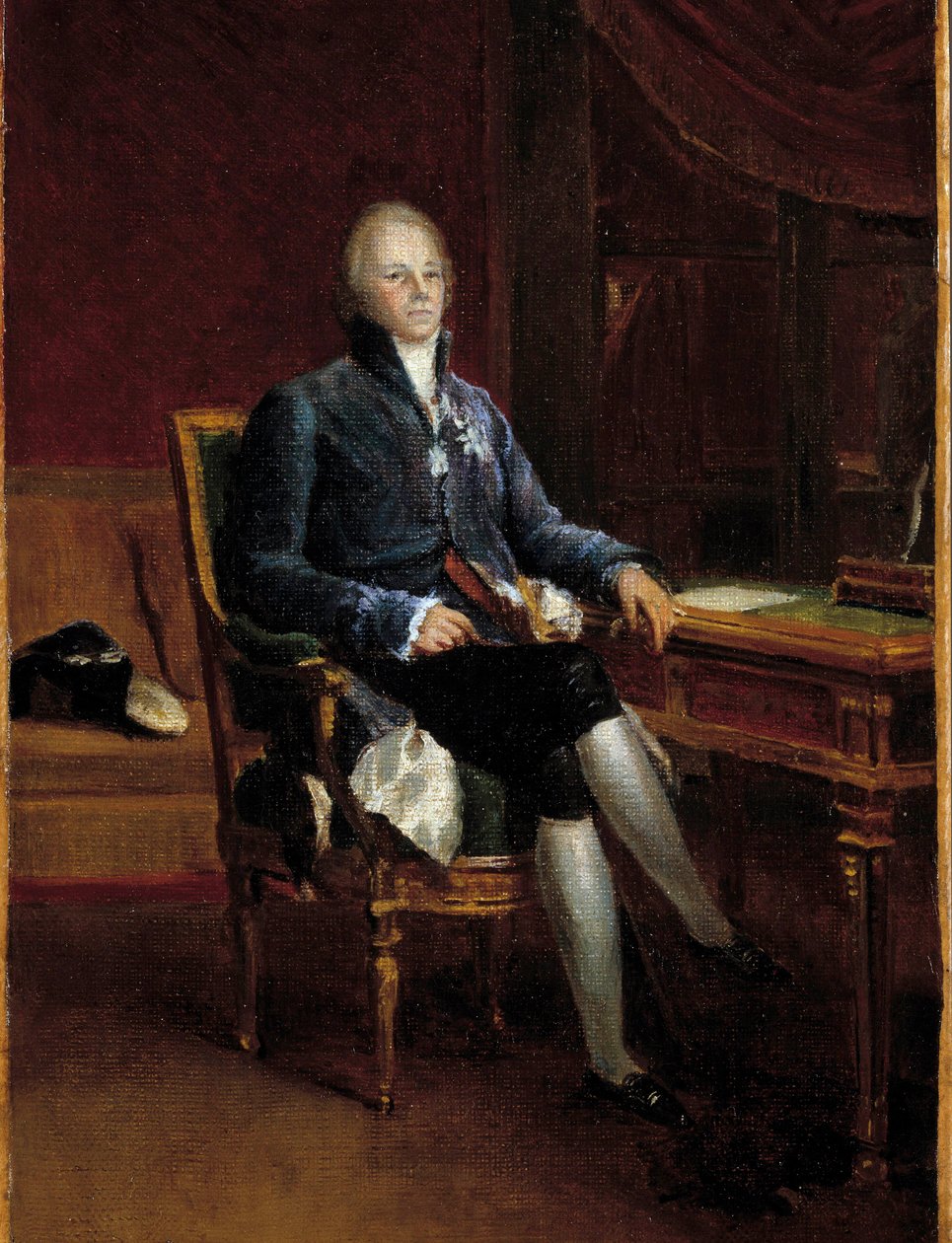 صورة بالحجم الكامل لتشارلز موريس دي تاليران بيريجورد ، أمير دي بينيفنت (1754-1838) لوحة لفرانسوا جيرارد (1770-1837). 1808. قاتمة 0.32 × 0.22 م. فرساي ، متحف شاتو بواسطة البارون فرانسوا باسكال سيمون جيرار