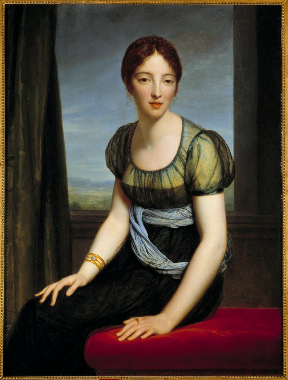 صورة مدام ريغنولت دي سان جان دانجيلي (1775-1857) ني لور دي بونويل "لوحة لفرانسوا جيرارد (1770-1837) 1798 صن. 1.02x0.74 م بواسطة البارون فرانسوا باسكال سيمون جيرار