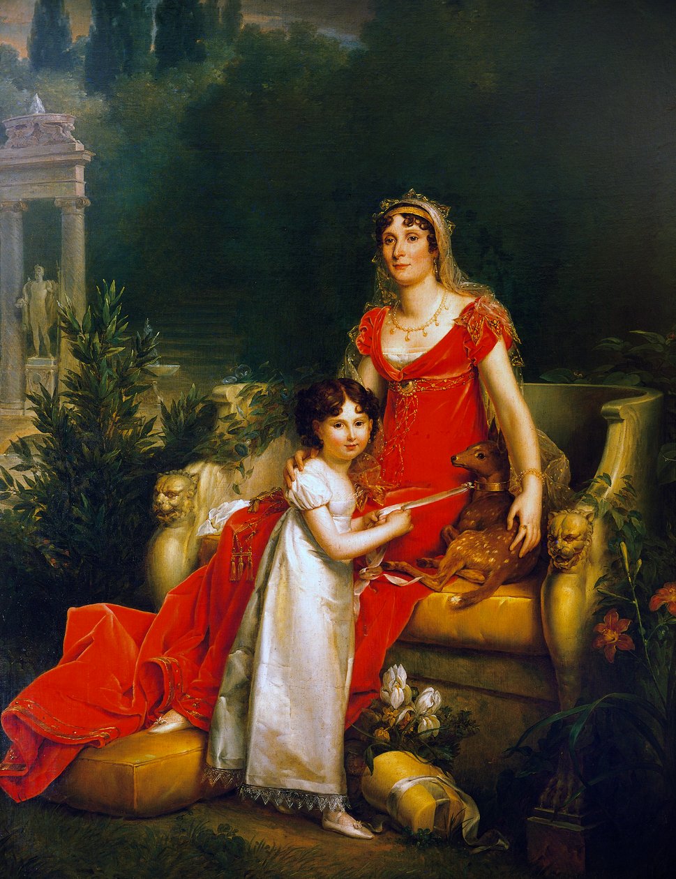 صورة لماريا آنا بونابرت ، المعروفة باسم إليسا باتشيوتشي (أجاكسيو 1777-تريست بواسطة البارون فرانسوا باسكال سيمون جيرار