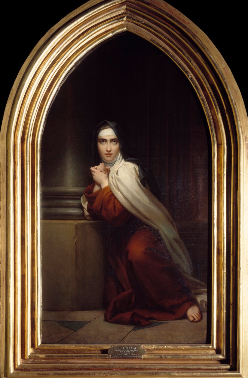 تمثيل لرسومات القديسة تريز لفرانسوا جيرار (1770-1837) القرن التاسع عشر ، المعهد الكاثوليكي بواسطة البارون فرانسوا باسكال سيمون جيرار